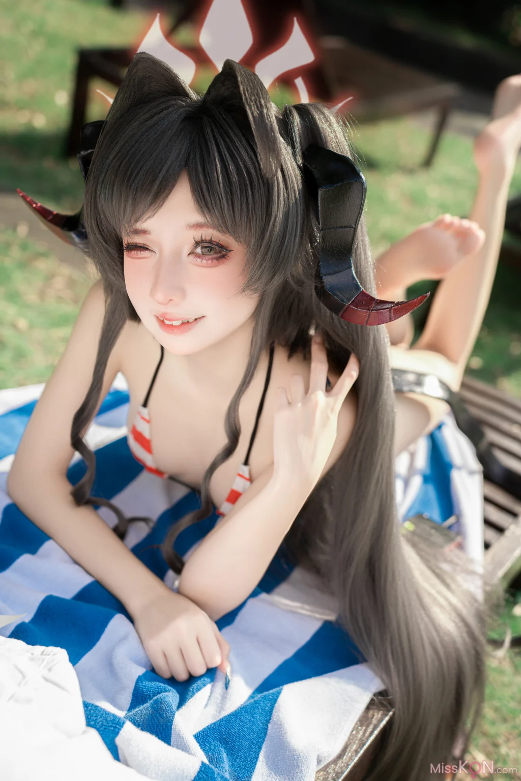 Coser@纸悦Etsu_ko: 蔚蓝档案 鬼怒川霞水着 (44 photos)