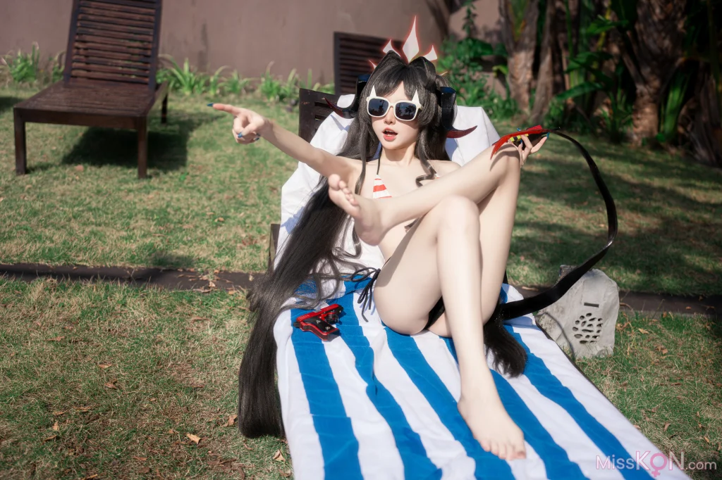 Coser@纸悦Etsu_ko: 蔚蓝档案 鬼怒川霞水着 (44 photos)