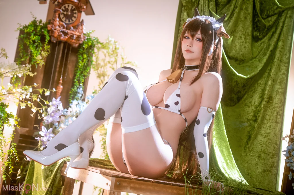 Coser@星之迟迟Hoshilily: 碧蓝航线 樫野·奶牛比基尼 (59 photos)