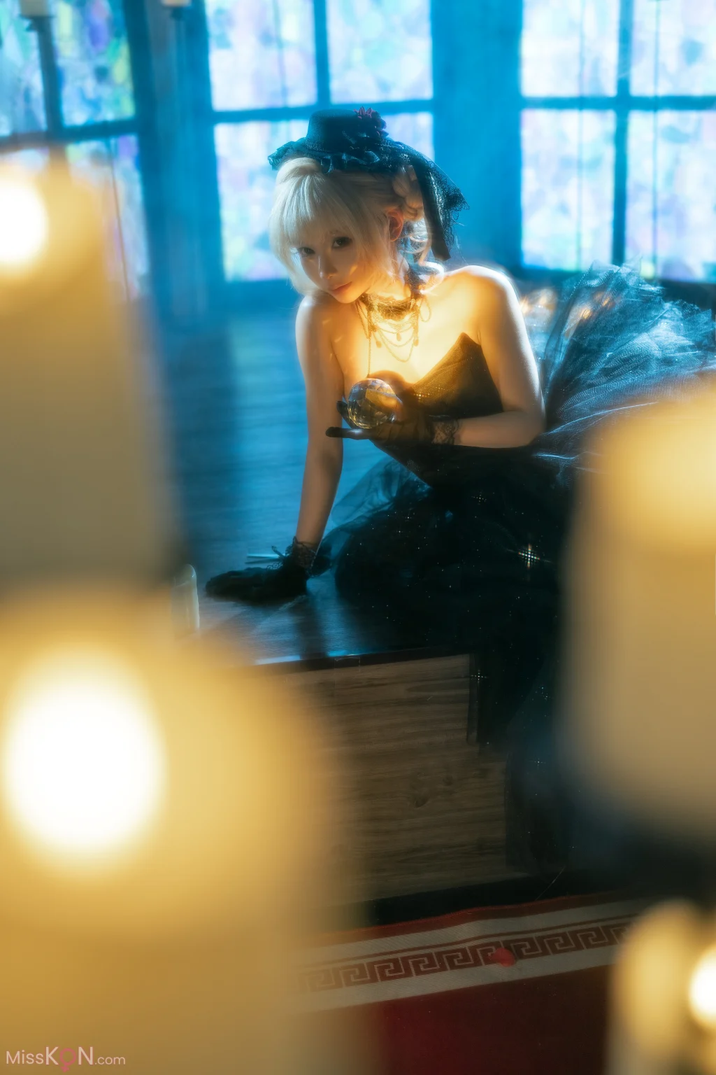 Coser@蠢沫沫 (chunmomo): 黑婚纱 (37 photos + 1 video)