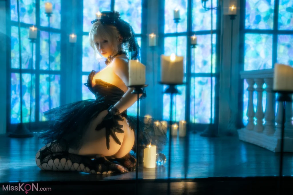 Coser@蠢沫沫 (chunmomo): 黑婚纱 (37 photos + 1 video) – Page 2