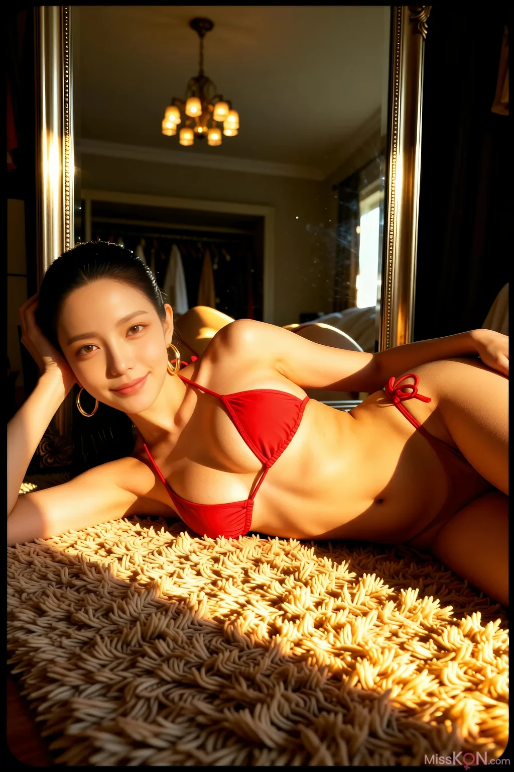 [AIGirl] 米妹 海滩红色比基尼 (96 photos) – Page 3