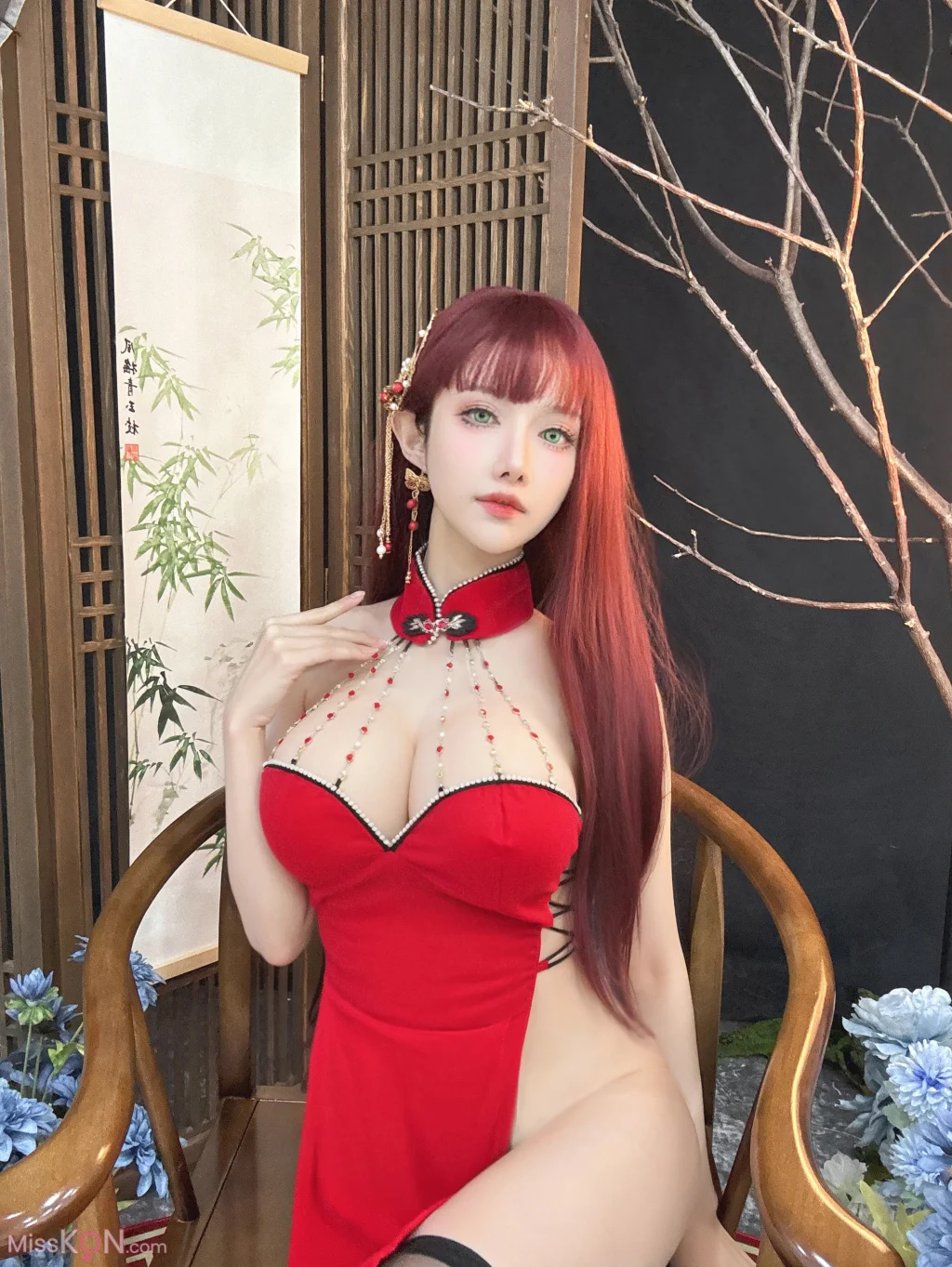 Coser@Shika小鹿鹿: 新年红旗袍 (30 photos) – Page 2