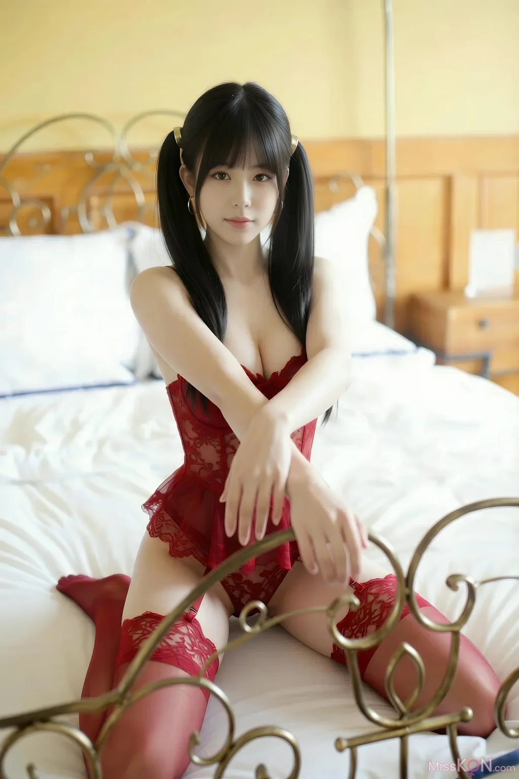 [AIGirl] 柚柚sasa 红色情趣 (90 photos)
