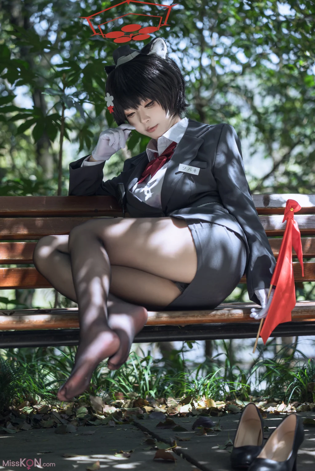 Coser@矢量鱼: 蔚蓝档案 椿 黑丝导游 (32 photos) – Page 2
