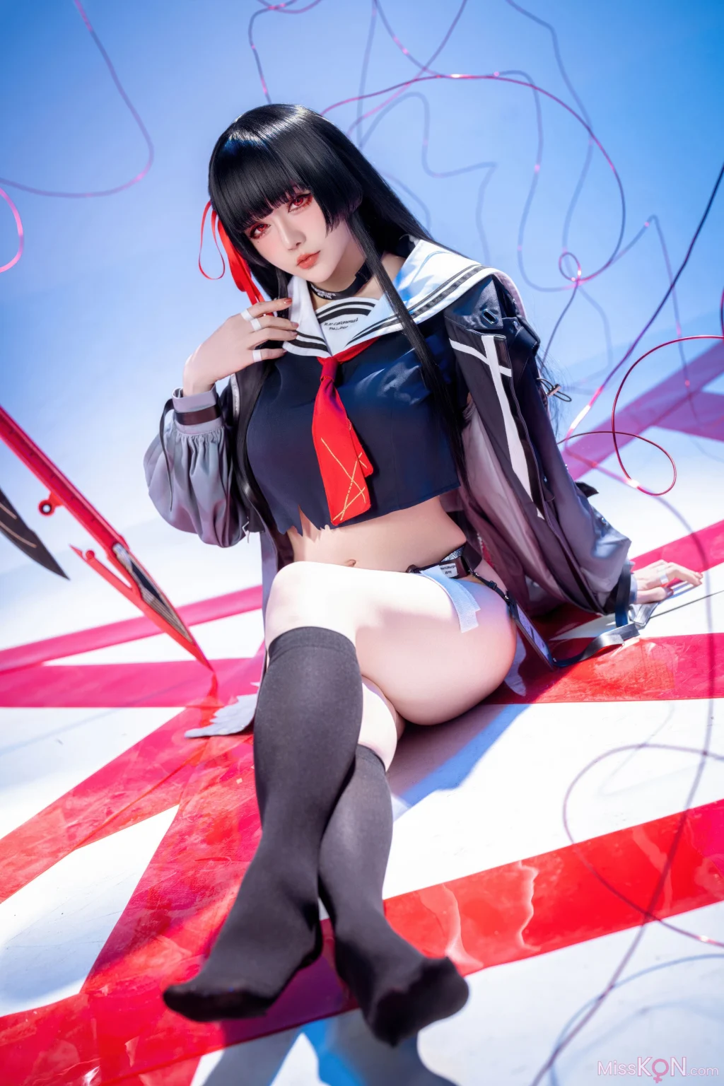 Coser@星之迟迟Hoshilily: 2026年04月计划 鸣潮 千咲 JK (64 photos)