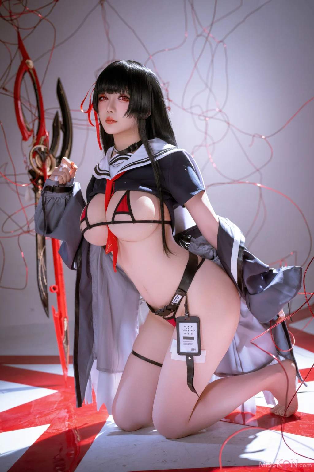 Coser@星之迟迟Hoshilily: 2026年04月计划 鸣潮 千咲 JK (64 photos)