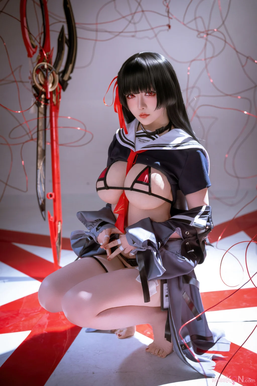 Coser@星之迟迟Hoshilily: 2026年04月计划 鸣潮 千咲 JK (64 photos)