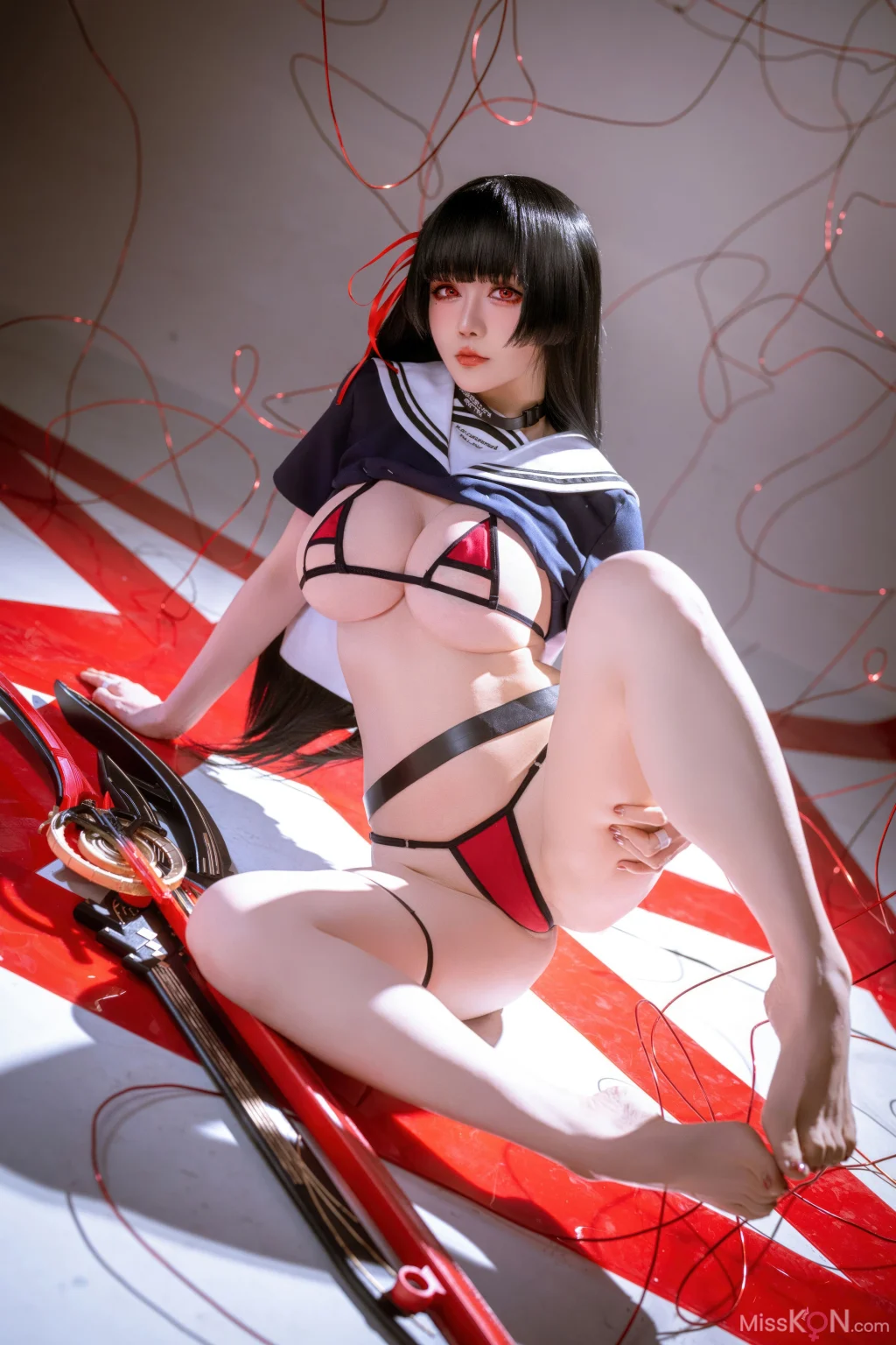 Coser@星之迟迟Hoshilily: 2026年04月计划 鸣潮 千咲 JK (64 photos)